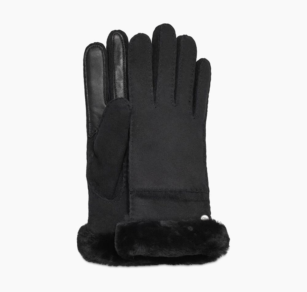 Ugg Seamed Tech - Womens Gloves - Black - NZ (2906IMECU)